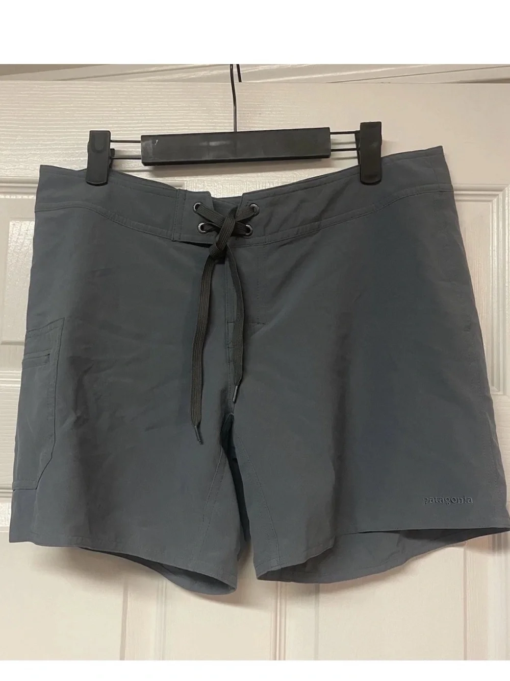 Patagonia Stretch Hydropeak Boardshorts Cargo Shorts 5” Inseam Grey Size 8 hikin - Picture 6 of 8